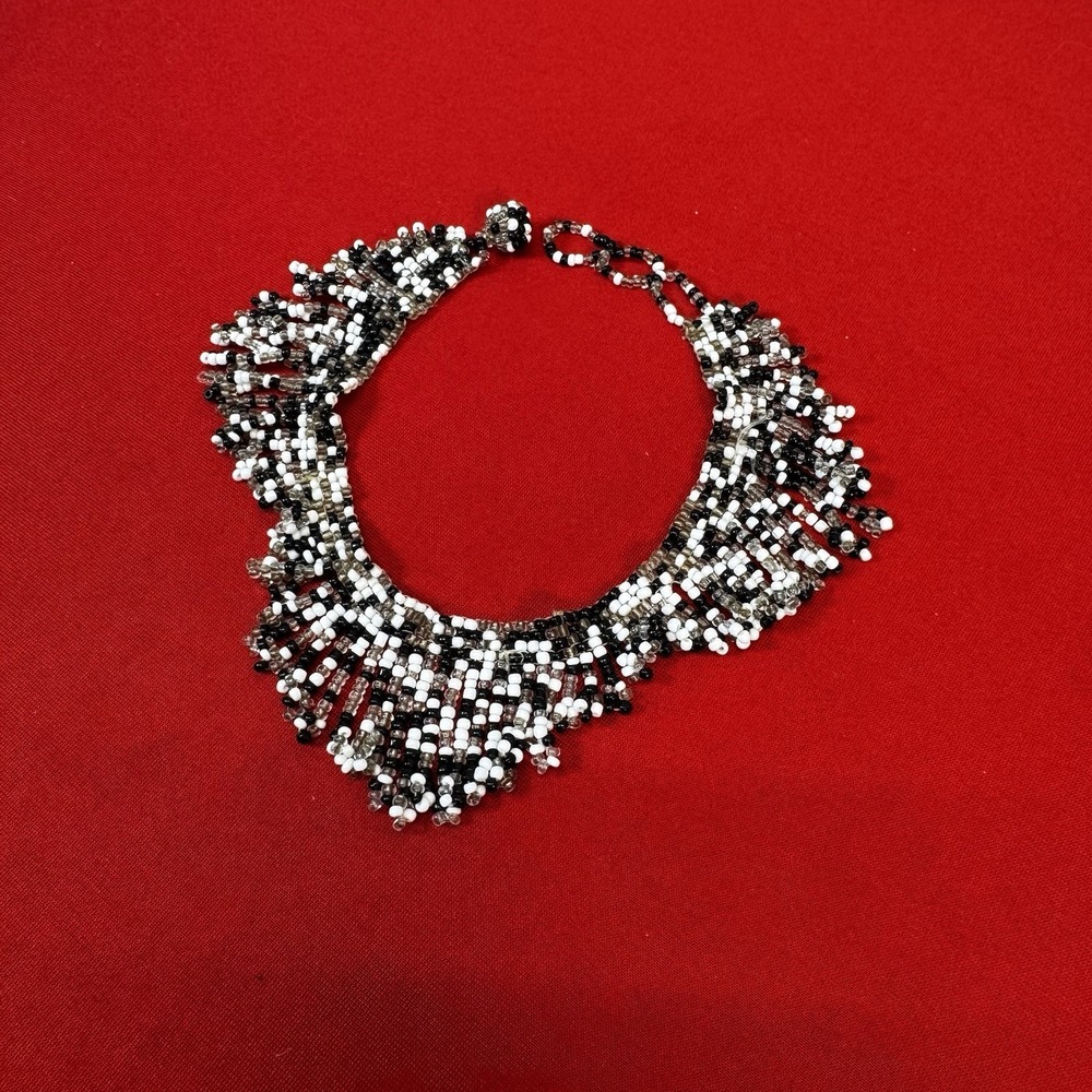 Black And White‎ Beaded Bracelet/Anklet